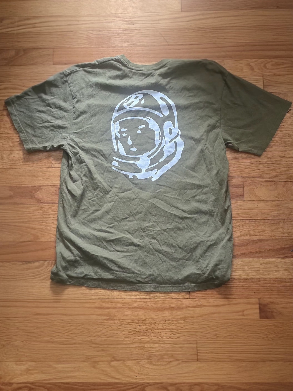 Billionaire Boys Club Olive Green Tee with White Astronaut Graphic